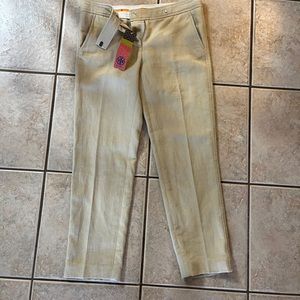 NWT Tory Burch linen blend crop pants